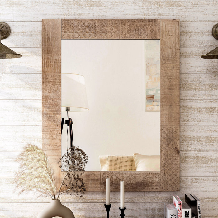 Langley Street Gauvin Rectangle Wood Wall Mirror | Wayfair